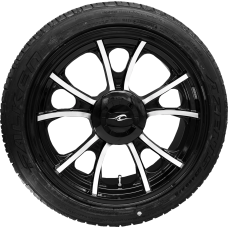 Coastal Moto Largo 3D Rear Wheel - Black Cut (18") | Falken Tire (215/45ZR18) - Trike - 0336-0022  PKG-LGO-187T-BC